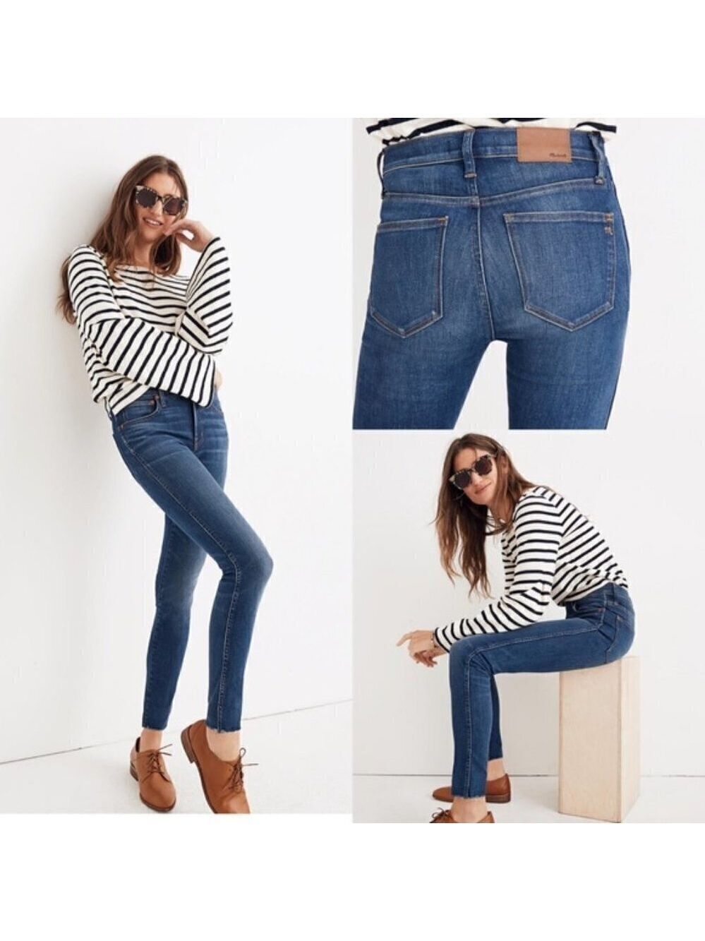 𝅺MADEWELL BNWT 9" Mid-Rise Skinny Jeans Button Fly